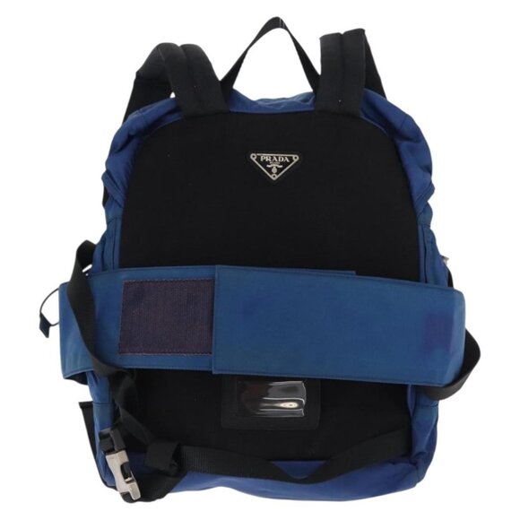 PRADA Backpack Nylon Blue Silver Auth bs31181 main image 15